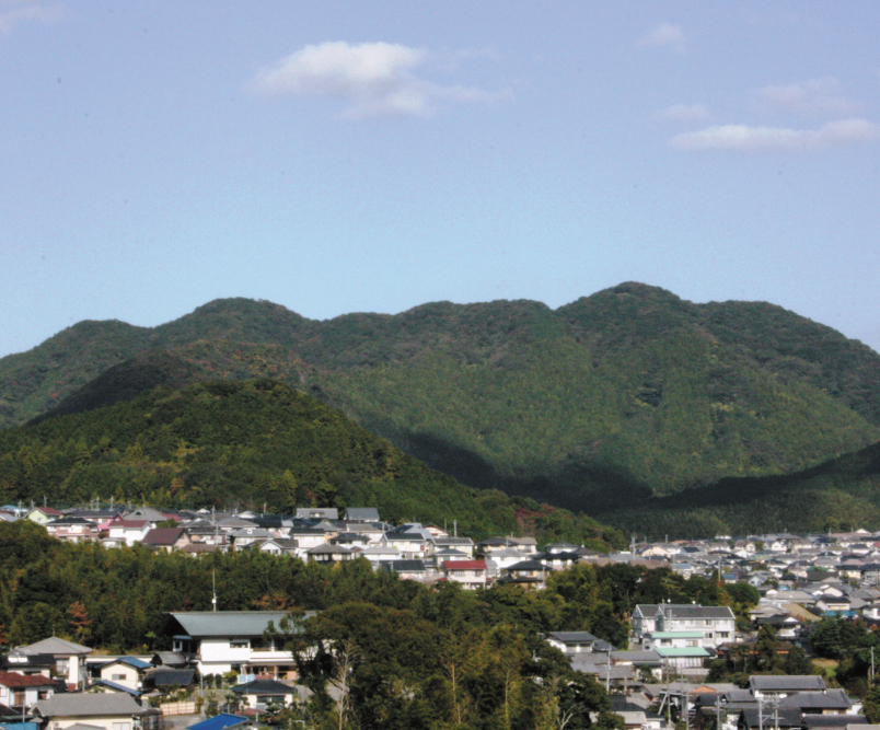 ノコギリ型の尾根が特徴。金山という名前のとおり金鉱脈がありました。/