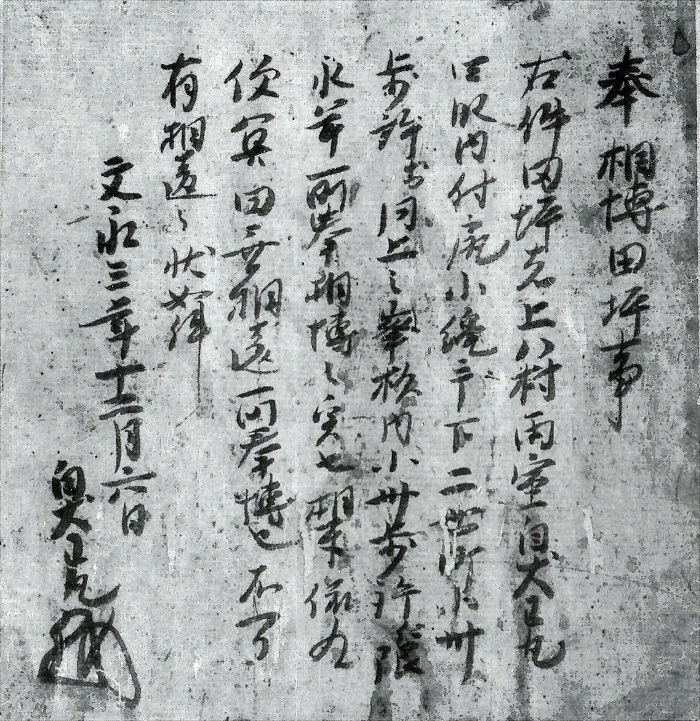 自犬王丸相博状/