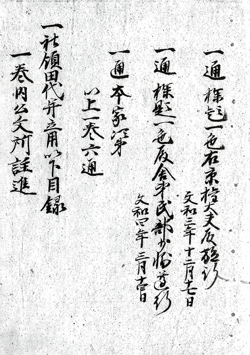 社領田代并立用以下目録/